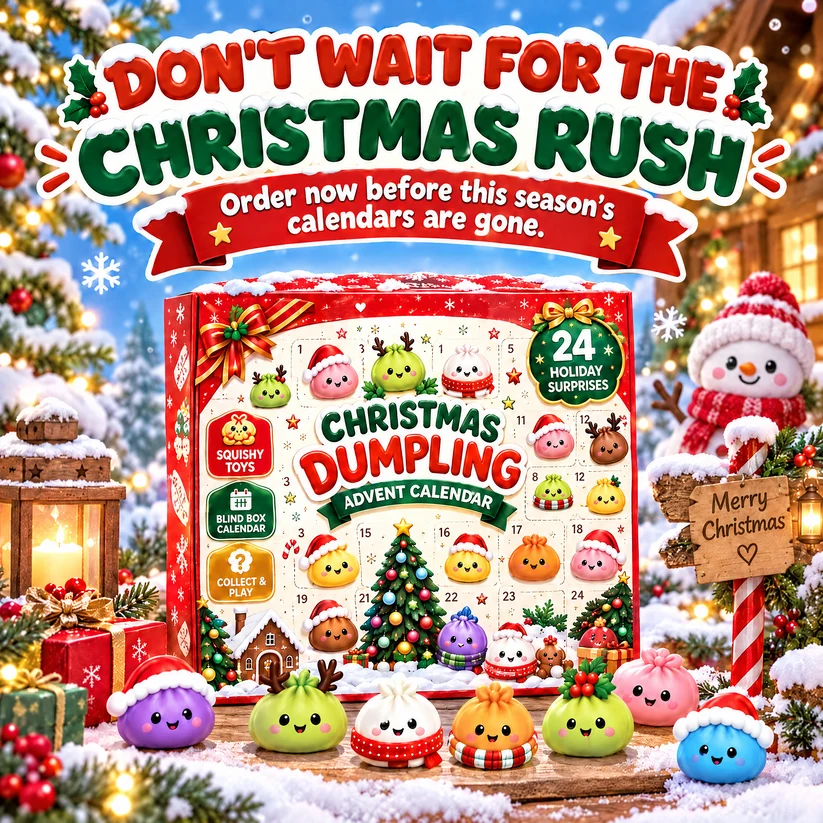 Dumpling Advent Calendar - Christmas Birthday Gifts For Mom, Dad, Brother, Sister, Kids - Merry Little Dumplings