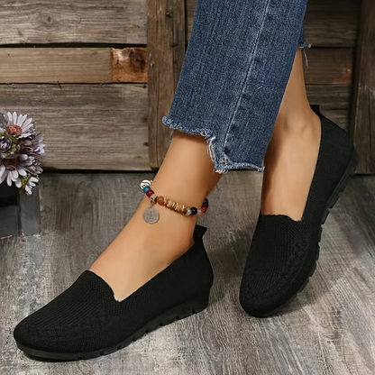 Women’s Orthopedic Knit Comfort Loafers – Slip-Resistant Walking Shoes