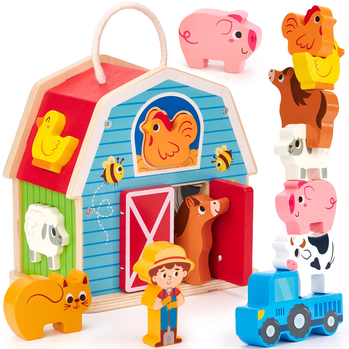 Farm Matching & Stacking Barn Playset