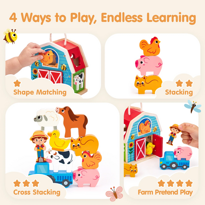 Farm Matching & Stacking Barn Playset