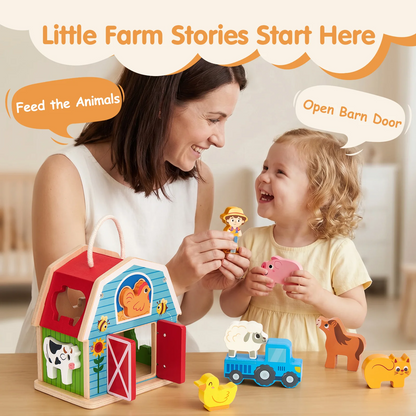 Farm Matching & Stacking Barn Playset