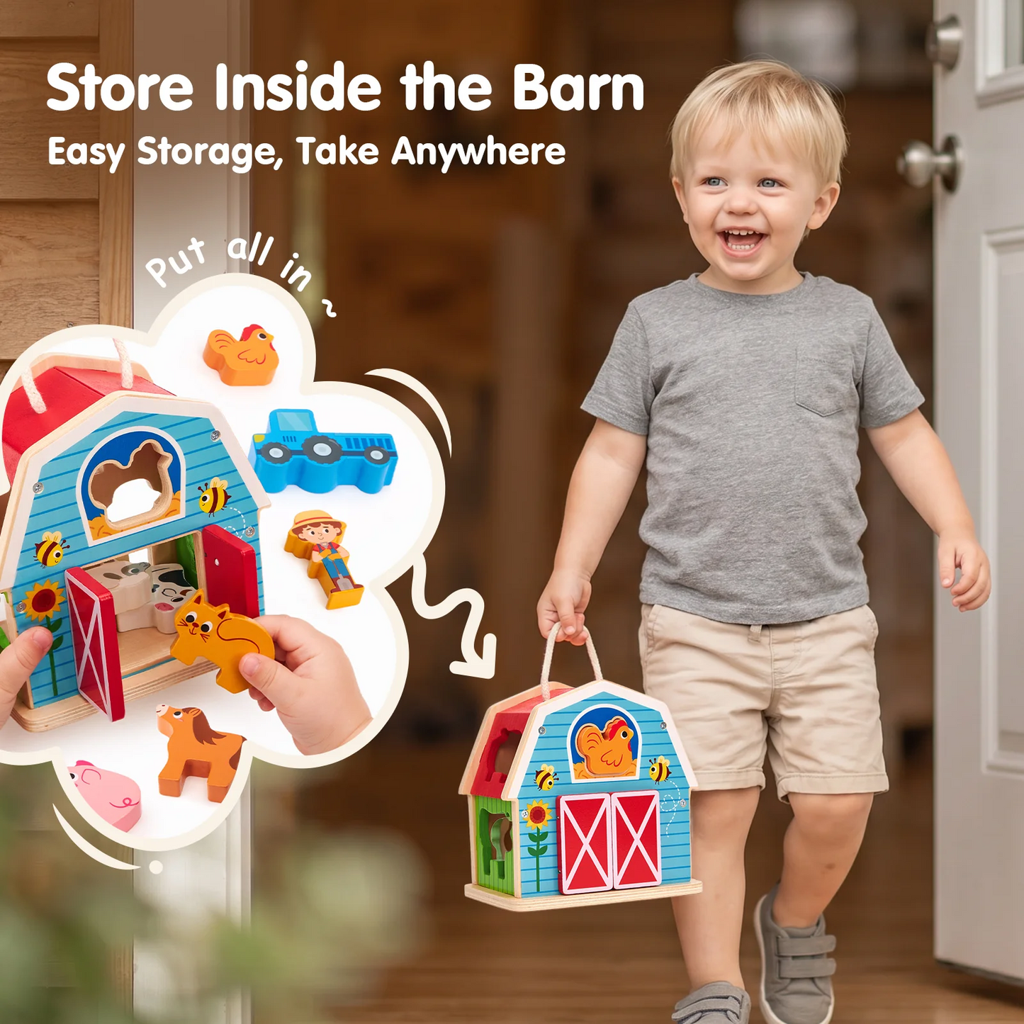Farm Matching & Stacking Barn Playset