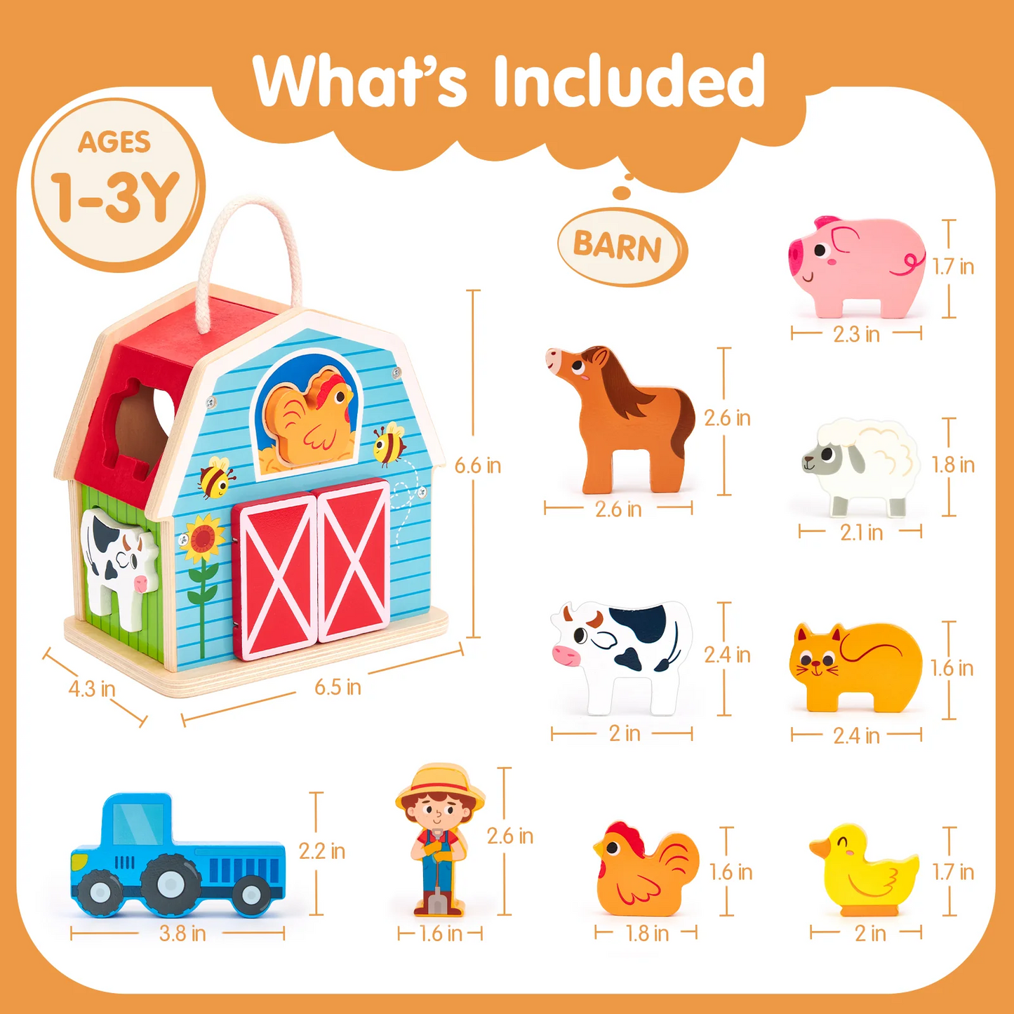 Farm Matching & Stacking Barn Playset