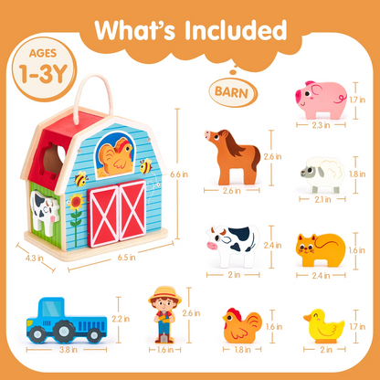 Farm Matching & Stacking Barn Playset