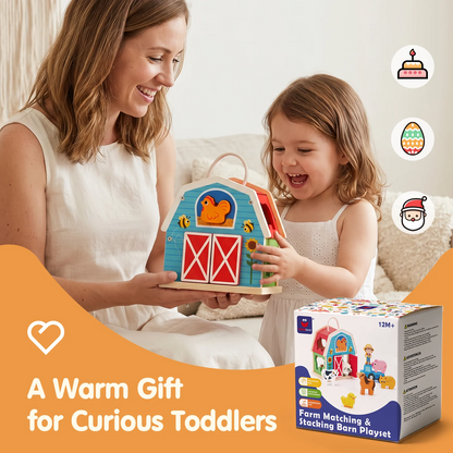 Farm Matching & Stacking Barn Playset