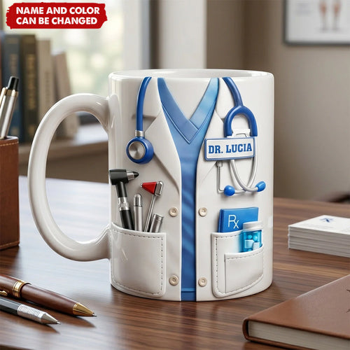 Doctor And Tools - Personalized Custom Coffee Mug, Gift For Medical Professionals
