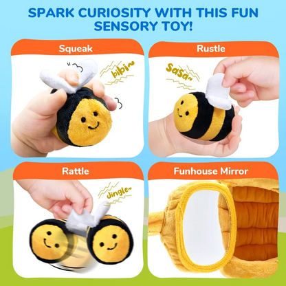 Bee Hive Sensory Plush Set – Soft Montessori Toy for Toddlers
