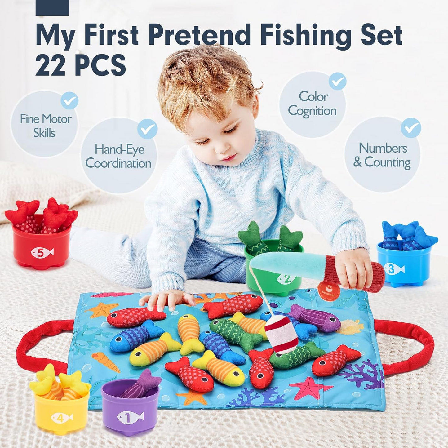LittleAngler Montessori Fishing Set – Sensory Ocean Learning Toy