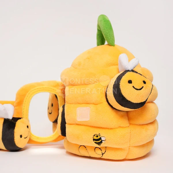 Bee Hive Sensory Plush Set – Soft Montessori Toy for Toddlers