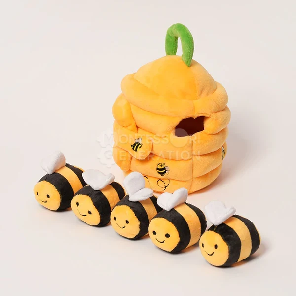 Bee Hive Sensory Plush Set – Soft Montessori Toy for Toddlers