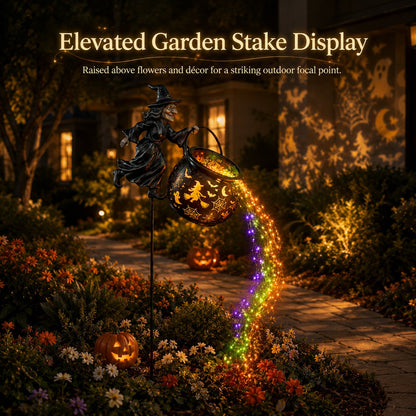 🧙 Halloween Witch Cauldron Garden Light | Glowing Outdoor Yard Decort 🎃 👻