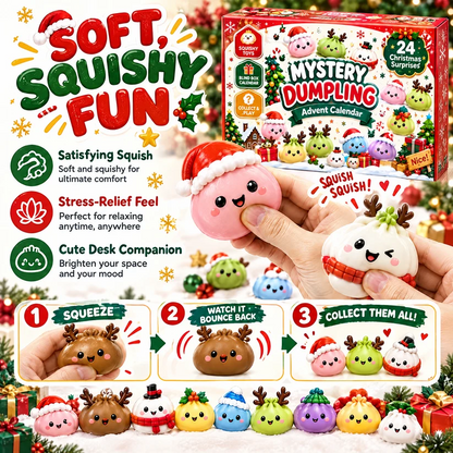 Dumpling Advent Calendar - Christmas Birthday Gifts For Mom, Dad, Brother, Sister, Kids - Merry Little Dumplings