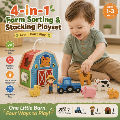 Farm Matching & Stacking Barn Playset